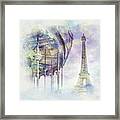 Typical Paris - Watercolor Framed Print