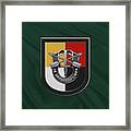 U. S.  Army 3rd Special Forces Group - 3  S F G  Beret Flash Over Green Beret Felt Framed Print