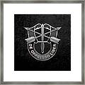 U. S.  Army Special Forces  -  Green Berets D U I Over Black Velvet Framed Print
