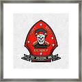 U S M C  2nd Reconnaissance Battalion -  2nd Recon Bn Insignia Over White Leather Framed Print