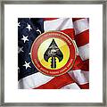U S M C  Forces Special Operations Command -  M A R S O C        Seal Over American Flag Framed Print