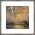 Ufos Above The Lake Framed Print