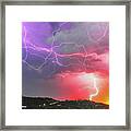 Ultimate Sunset Lightning Framed Print