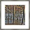 Under The Boardwalk Pier Sunbeams Framed Print