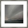 Under The Weather With Fleeing Gull Framed Print