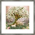 Unicorn Rose Tree Framed Print