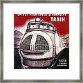 Union Pacific Rail Road - High Speed Train - Vintage Advertising Poster Framed Print