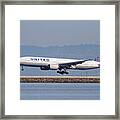 United Airlines Jet Airplane . 7d11794 Framed Print