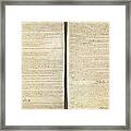 United States Constitution, Usa Framed Print