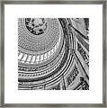 Unites States Capitol Rotunda Bw Framed Print