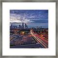 Uptown Charlotte Rush Hour Framed Print