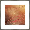 Urban Abstract. #scratchedpaint #red Framed Print