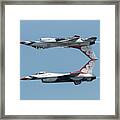 U.s. Air Force Thunderbirds Solo Aircraft Inverted Pass Framed Print