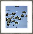 U.s. Army Paratroopers Jumping Framed Print