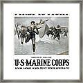 Us Marine Corps - First To Fight Framed Print