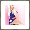 Usa Pin-up Framed Print