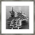 Uss Midway Leaves Sf Framed Print