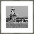 Uss Theodore Roosevelt In The Solent Framed Print
