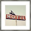 Vacancy Vintage Motel Sign Framed Print