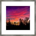 Vacaville Sunset Silhouette Framed Print
