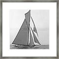Valkyrie Iii At 2nd Mark Of 2nd Americas Cup Race 1895 Framed Print