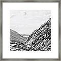 Valley Through Mountains Framed Print