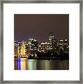 Vancouver By Night Framed Print