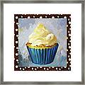 Vanilla Cupcake With Border Framed Print