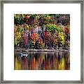 Vanishing Autumn Reflection Landscape Framed Print