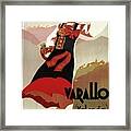 Varallo, Valsesia, Italy - Woman In Traditional Dress - Retro Travel Poster - Vintage Poster Framed Print
