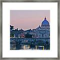 Vatican City At Sunset Framed Print