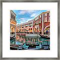 Venetian Gondola Canal Shoppes 2 To 1 Ratio Framed Print