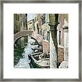 Venice. Under Arches Of The Old Gallery Framed Print