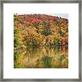 Vermont Fall Foliage Reflected On Pogue Pond Framed Print
