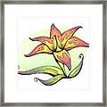 Vibrant Flower 4 Tiger Lily Framed Print