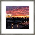 Vibrant Seattle Sunset Framed Print