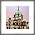 Victoria Parliament Building At Dusk Framed Print