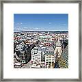 Vienna City Cityscape Above Stephansplatz Framed Print