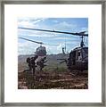 Vietnam War, Uh-1d Helicopters Airlift Framed Print