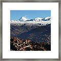 View Across La Paz To The Cordillera Real Mountains Bolivia Framed Print