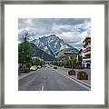 View Down Banff Avenue Framed Print