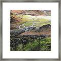 View Down The Valley In Snowdonia. Framed Print