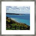View From Mackinac Island Of Round Island Lighthouse 3 Framed Print
