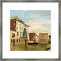 View Of A Canal In Venice Framed Print