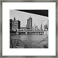 View Of Chicago Skyline From Boat Framed Print