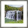 View Of Letchworth Middle Falls Framed Print