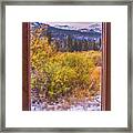 View Out The Frame Of A Broken Window Framed Print