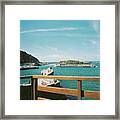 View Over The Ocean Port Framed Print