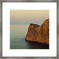 Views Of The Lighthouse At Sunset, Cap Framed Print