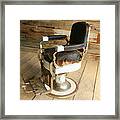 Vintage Barber Chair Framed Print